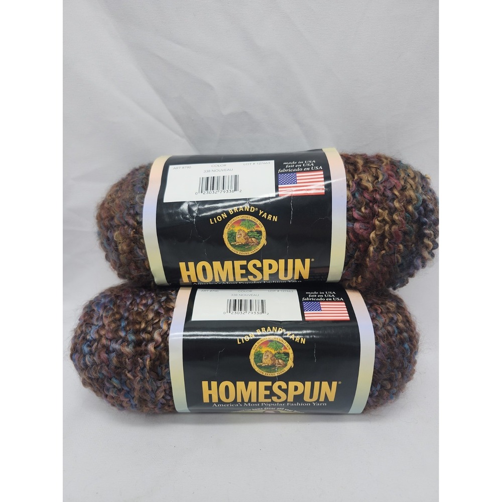 Lion Brand Homespun Yarn 2 skeins Color #338 Nouveau